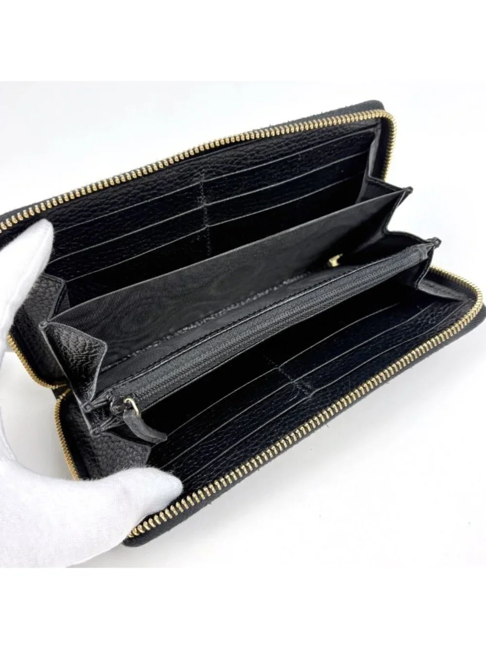 Gucci Wallet GG Marmont Beige Black